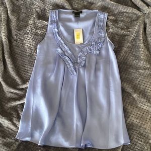 NWT Vintage Y2K blue satin flowy tank SzS